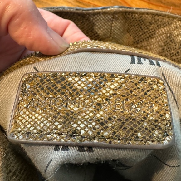 ANTONIO MELANI Large Snake Print Hobo Handbag - Picture 11 of 14